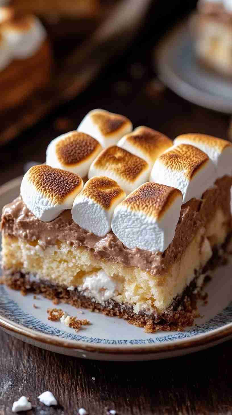 S'mores Bars with Yellow Cake Mix