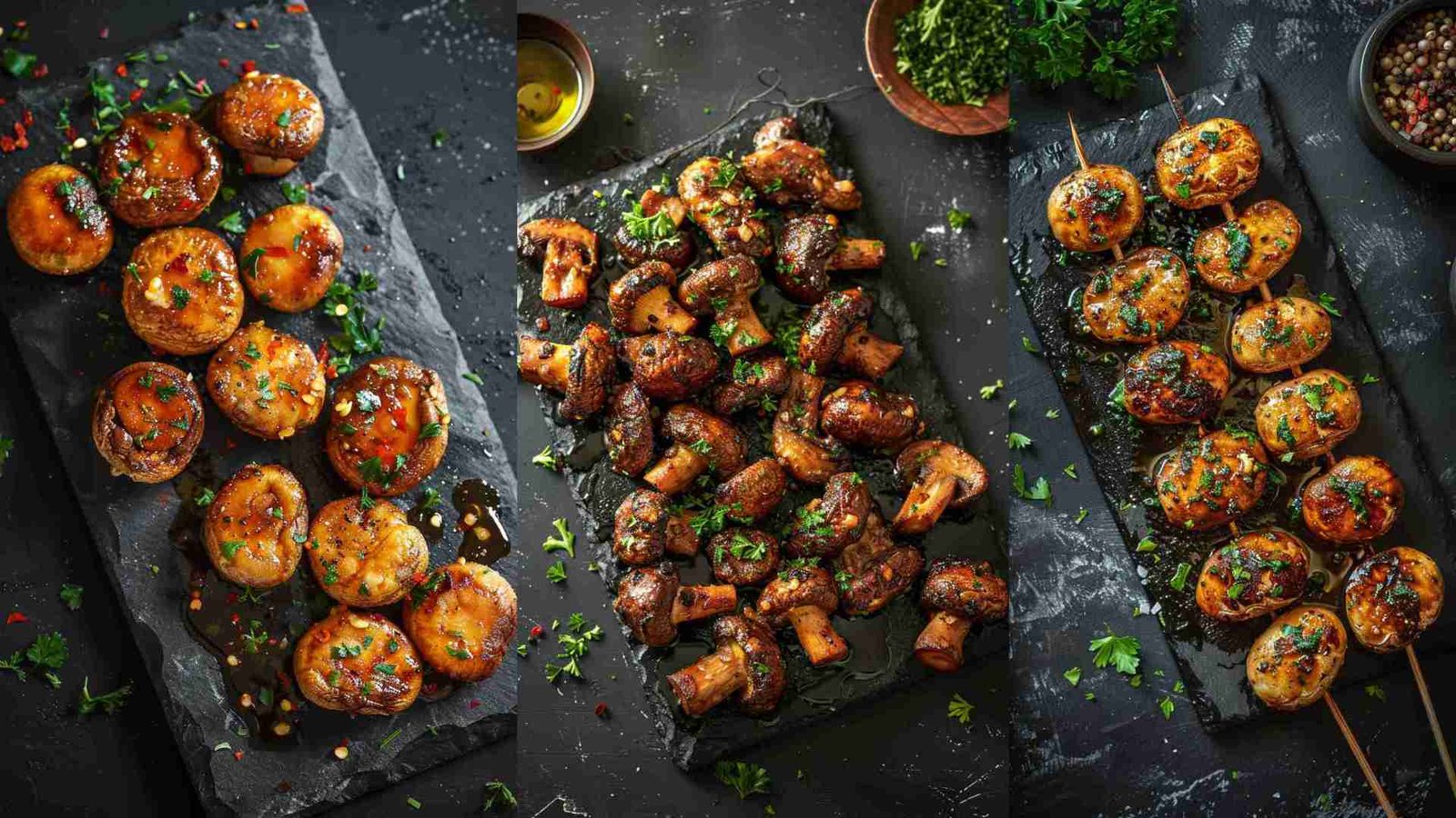 Garlic Butter Roasted Mushrooms in Cap