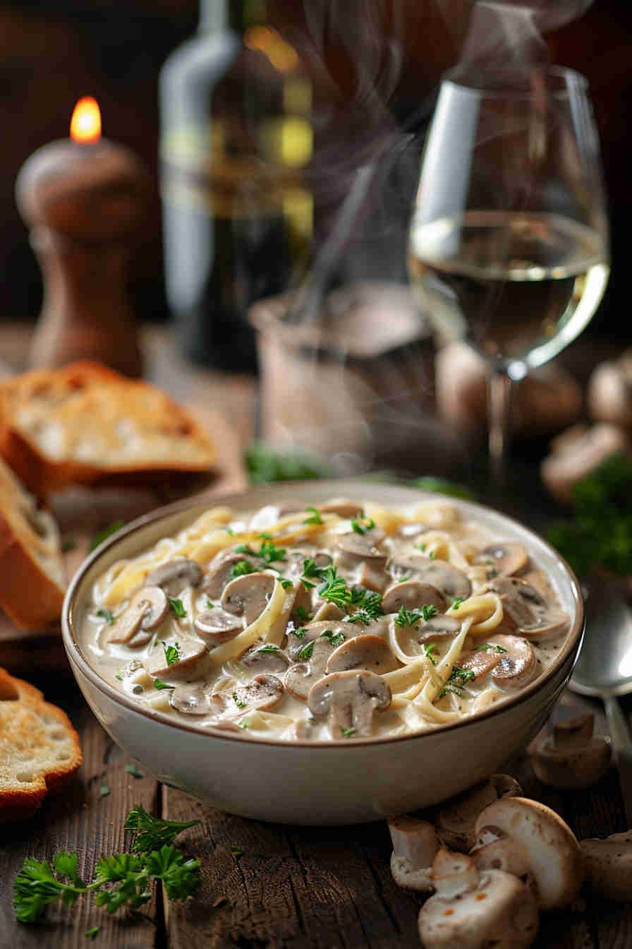 Vegan Mushroom Stroganoff