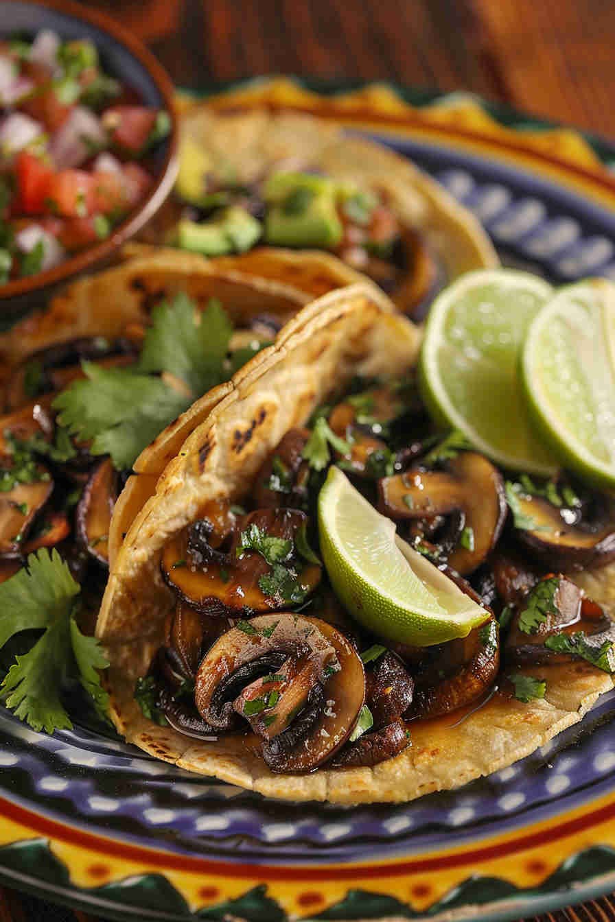 Vegan Mushroom Tacos with Avocado