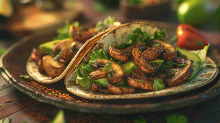 Vegan Mushroom Tacos with Avocado