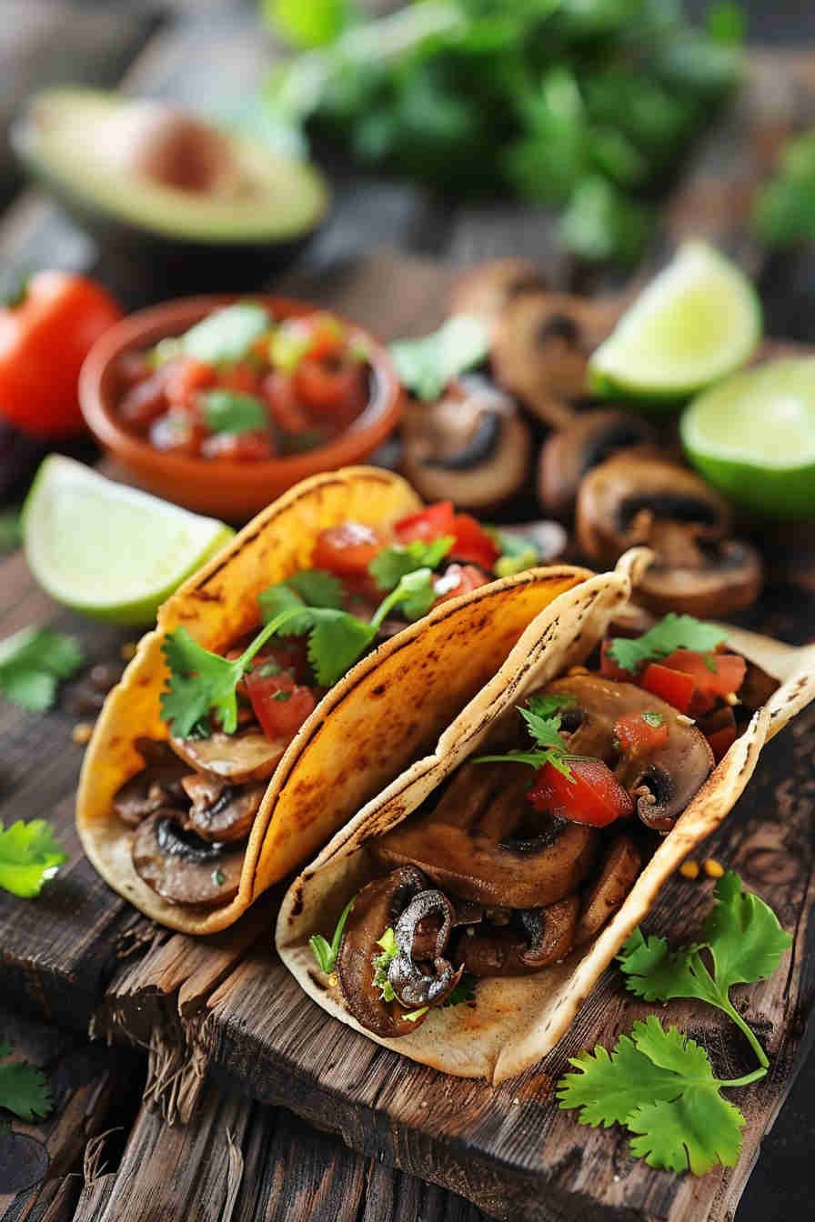 Vegan Mushroom Tacos with Avocado