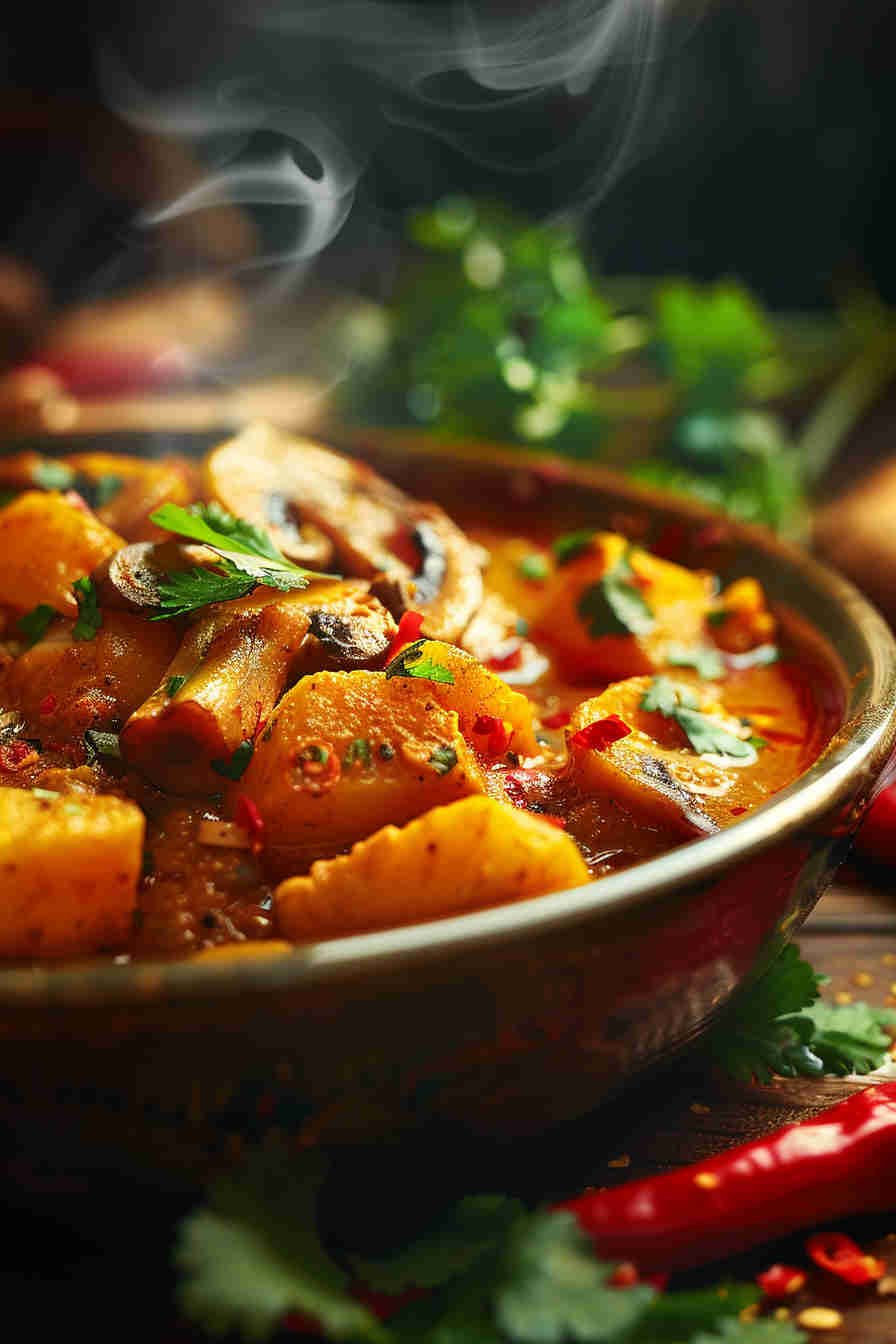 Vegan Mushroom and Sweet Potato Curry