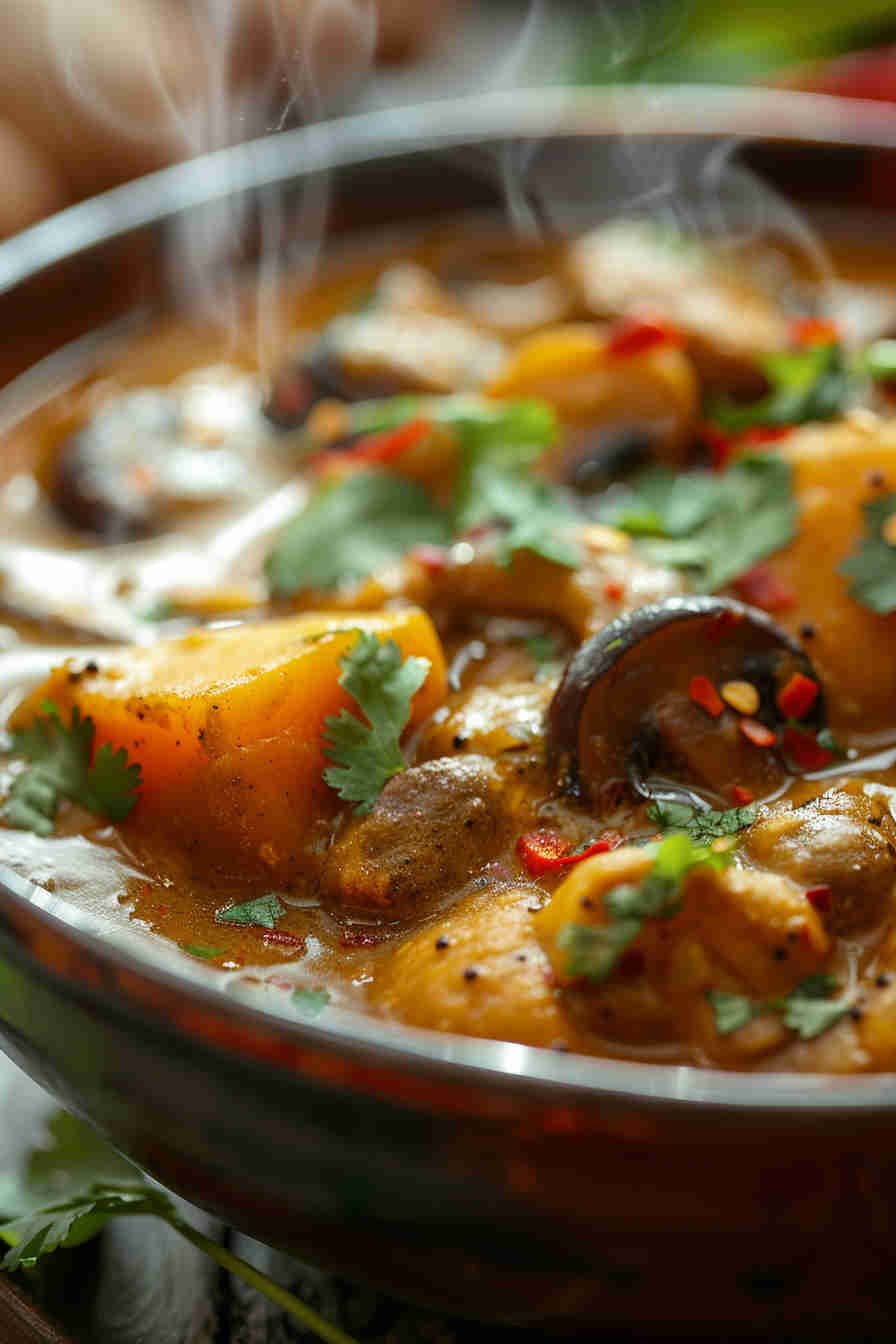 Vegan Mushroom and Sweet Potato Curry