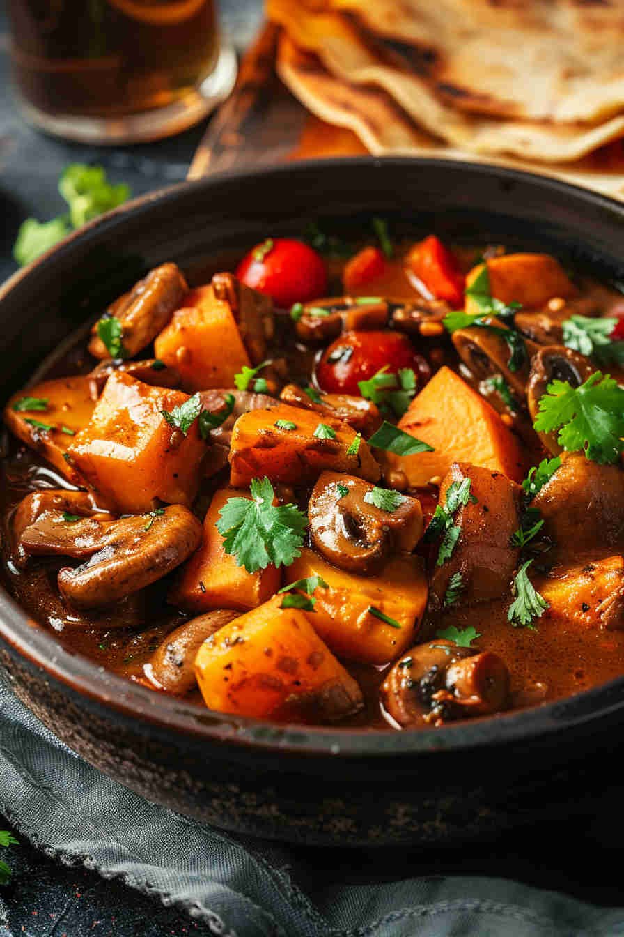 Vegan Mushroom and Sweet Potato Curry