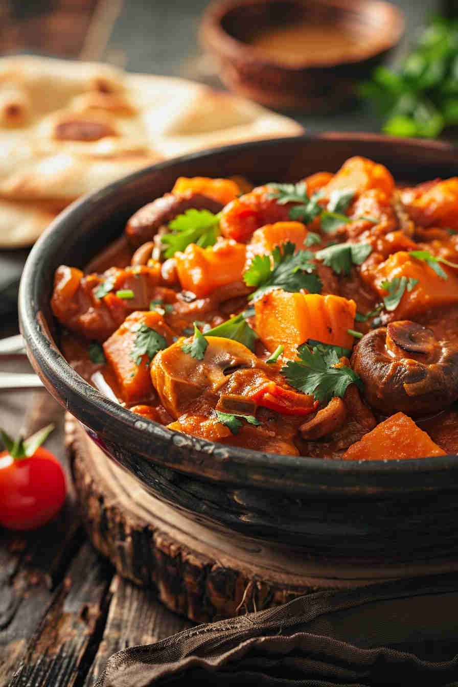 Vegan Mushroom and Sweet Potato Curry