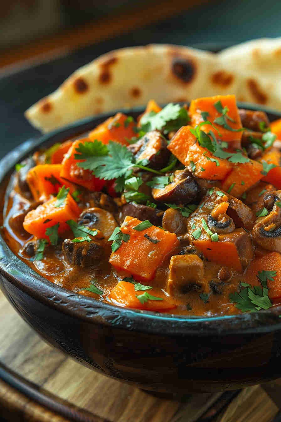 Vegan Mushroom and Sweet Potato Curry