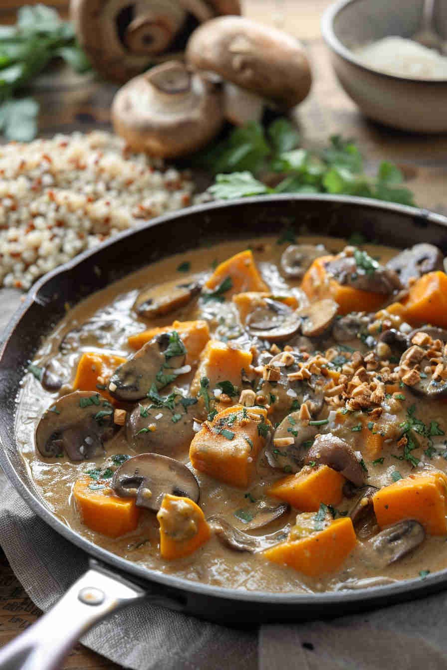 Vegan Mushroom and Sweet Potato Curry
