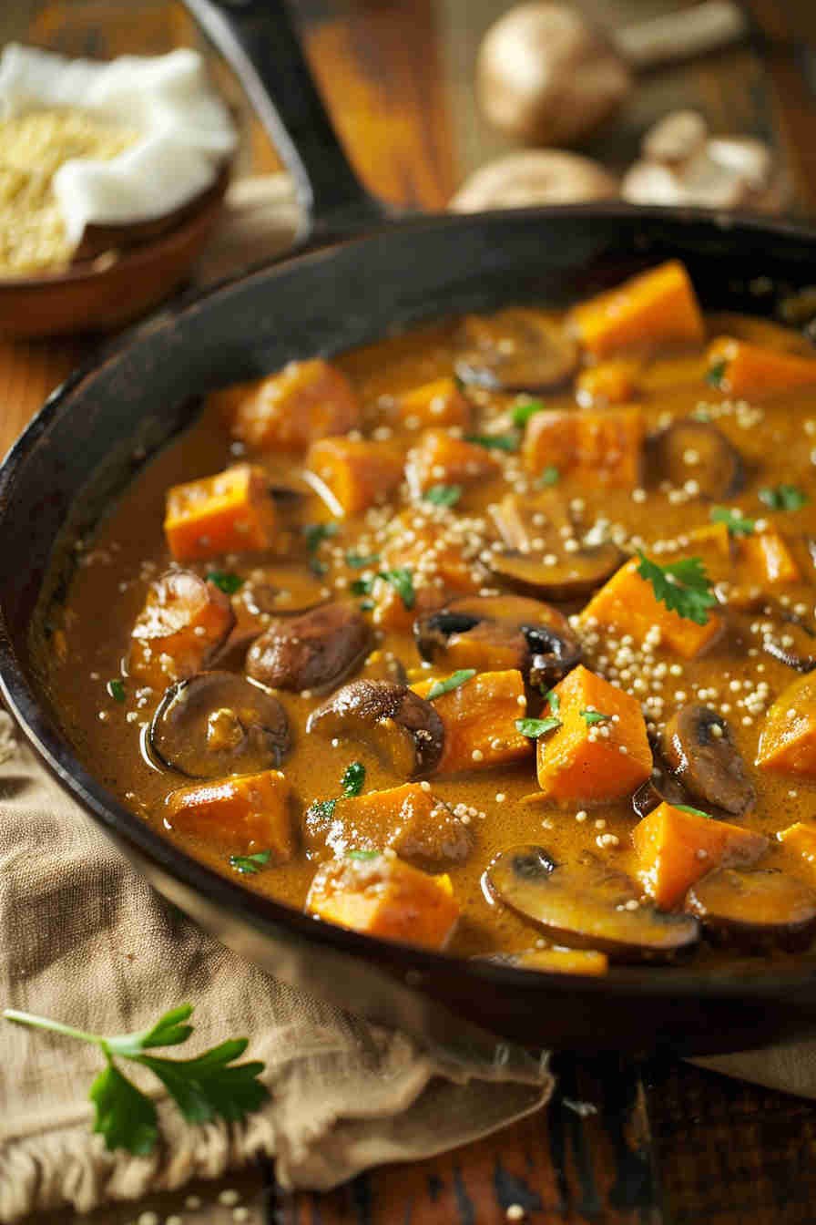 Vegan Mushroom and Sweet Potato Curry