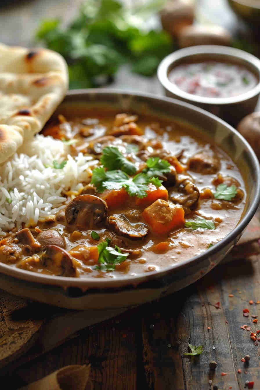 Vegan Mushroom and Sweet Potato Curry