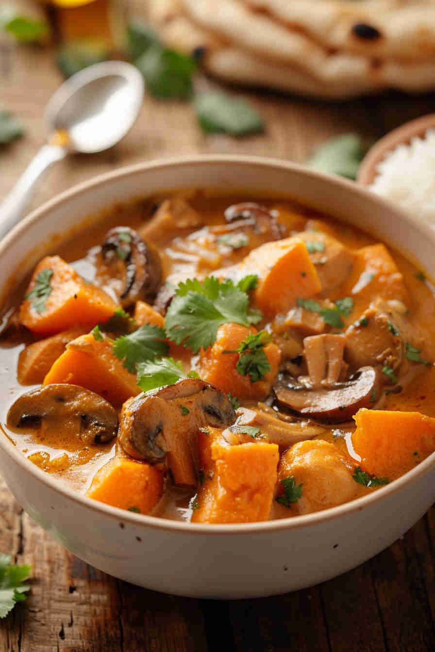 Vegan Mushroom and Sweet Potato Curry
