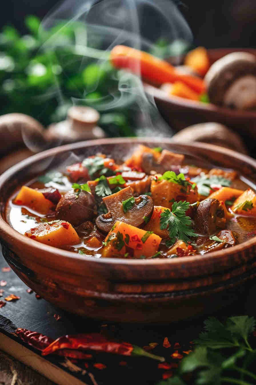 Vegan Mushroom and Sweet Potato Curry