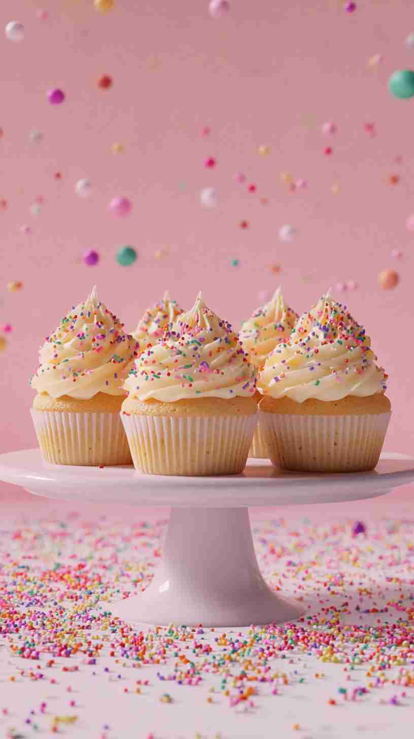 Yellow Cake Mix Funfetti Cupcakes