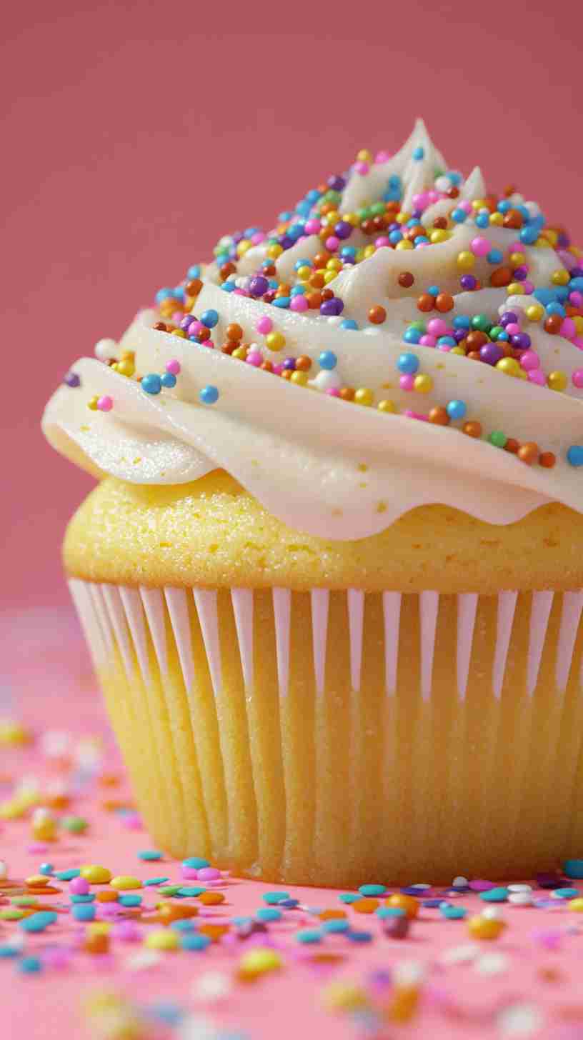 Yellow Cake Mix Funfetti Cupcakes