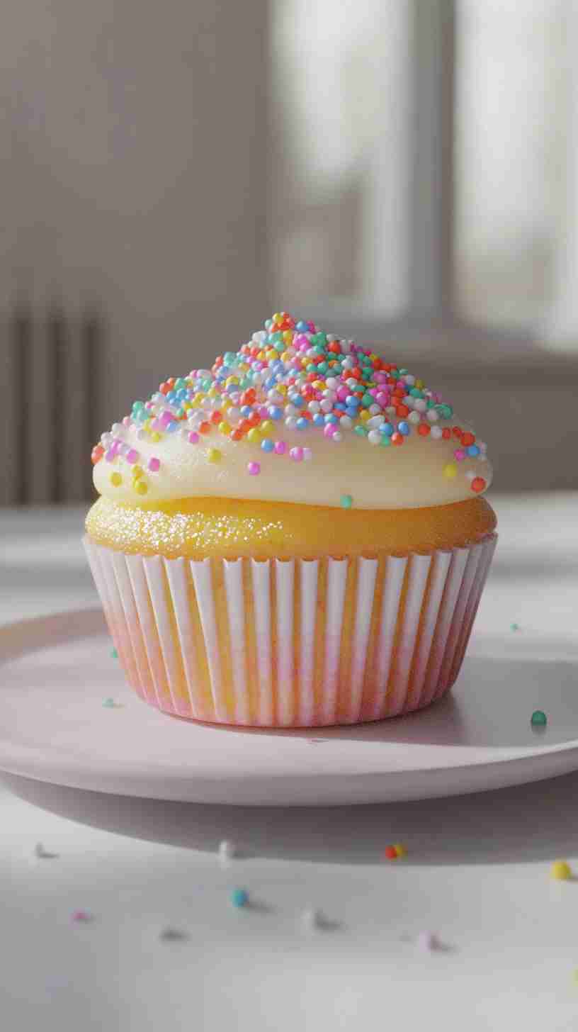 Yellow Cake Mix Funfetti Cupcakes