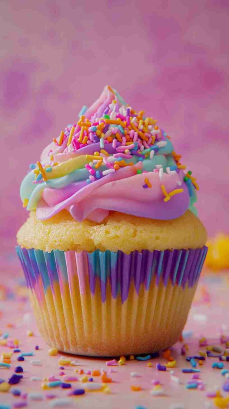 Yellow Cake Mix Funfetti Cupcakes
