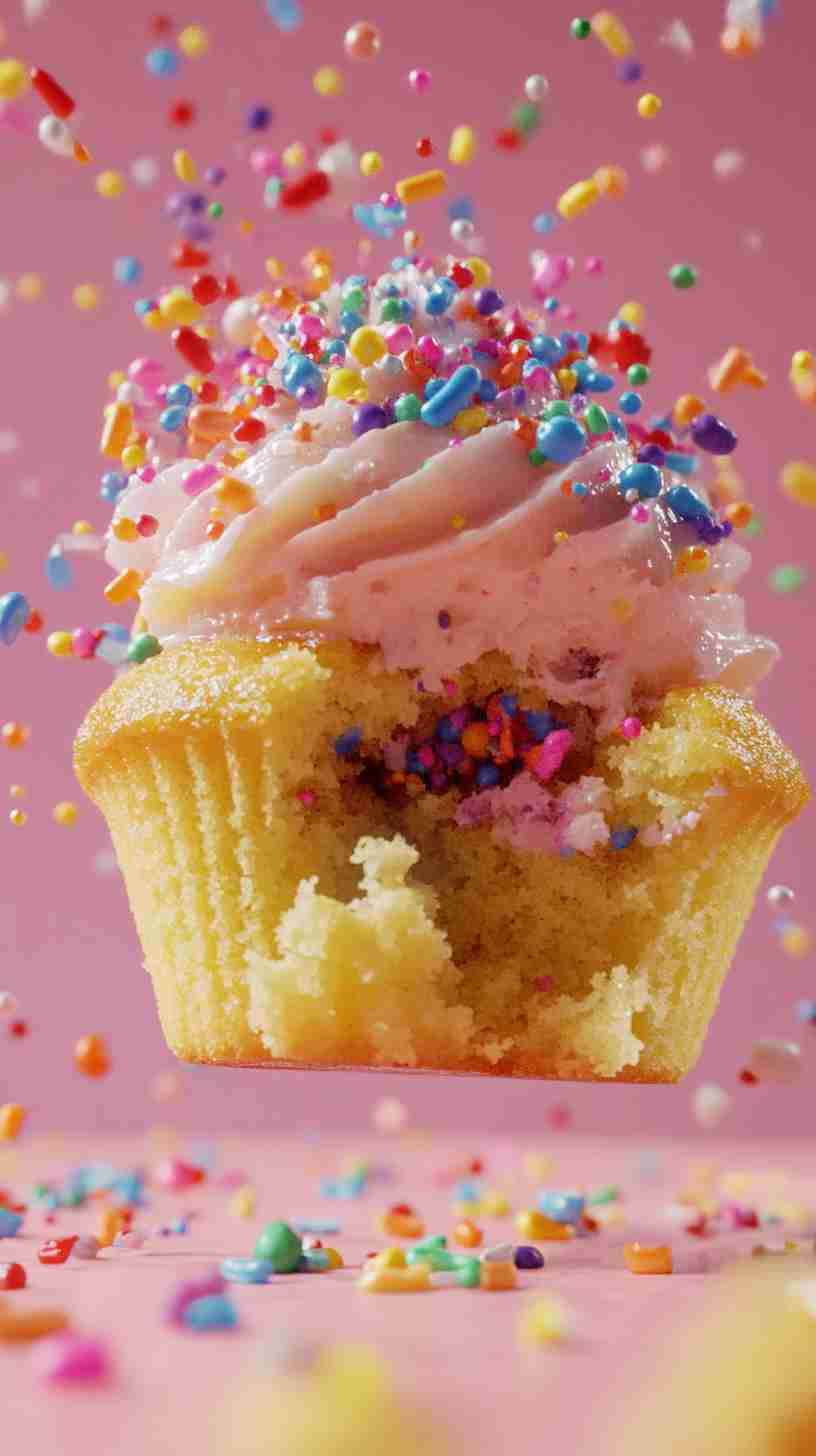 Yellow Cake Mix Funfetti Cupcakes