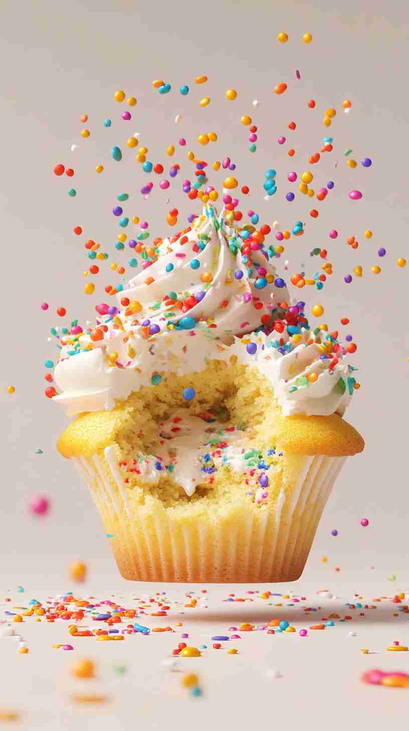 Yellow Cake Mix Funfetti Cupcakes