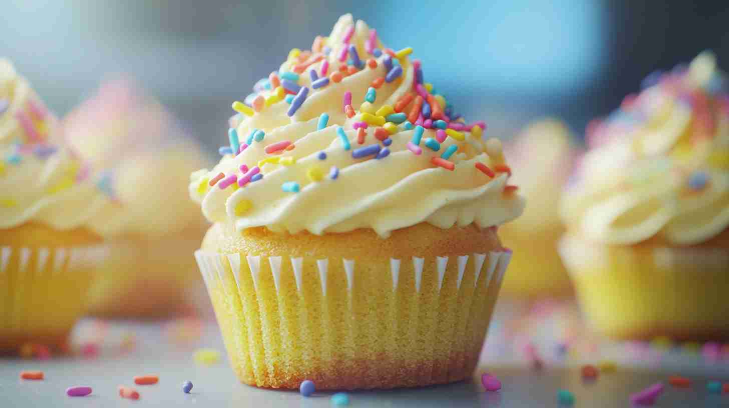 Yellow Cake Mix Funfetti Cupcakes