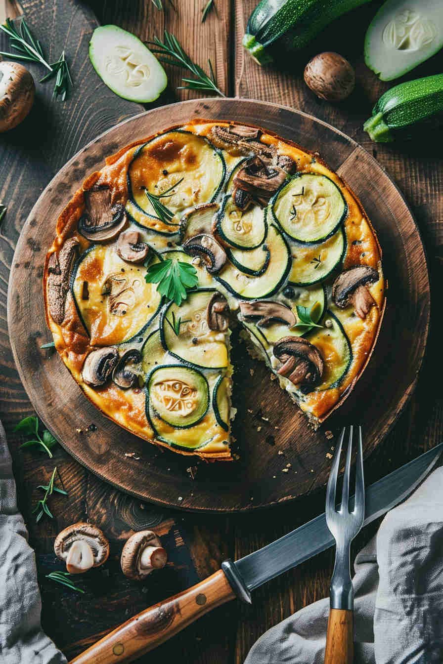 Zucchini and Mushroom Frittata