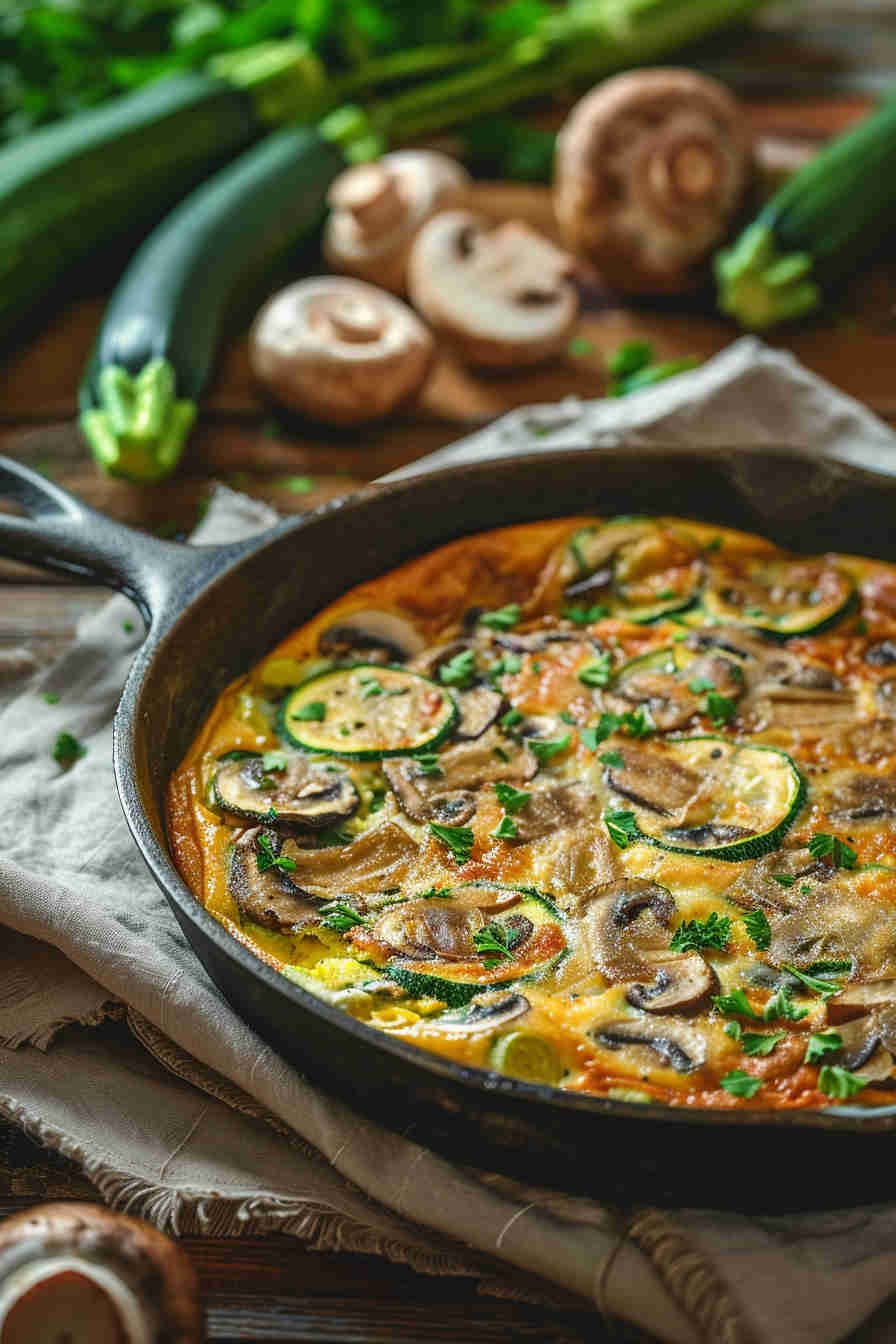 Zucchini and Mushroom Frittata