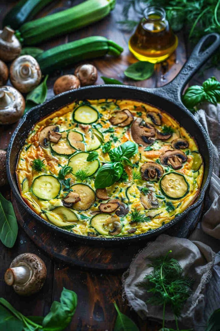 Zucchini and Mushroom Frittata
