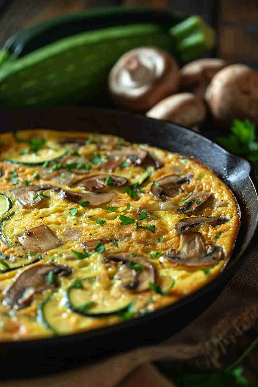 Zucchini and Mushroom Frittata
