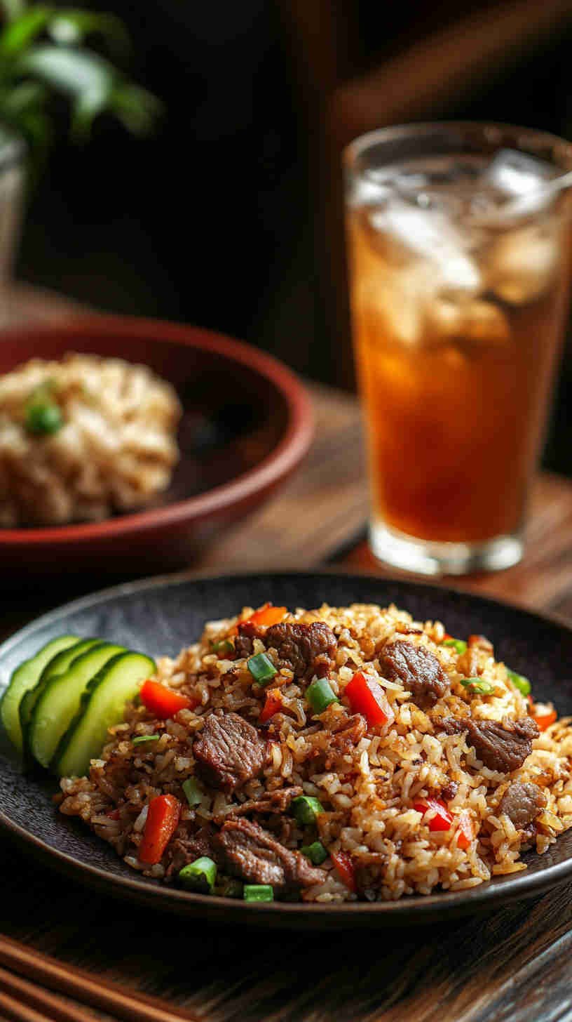 Beef and Bell Pepper Fried Rice