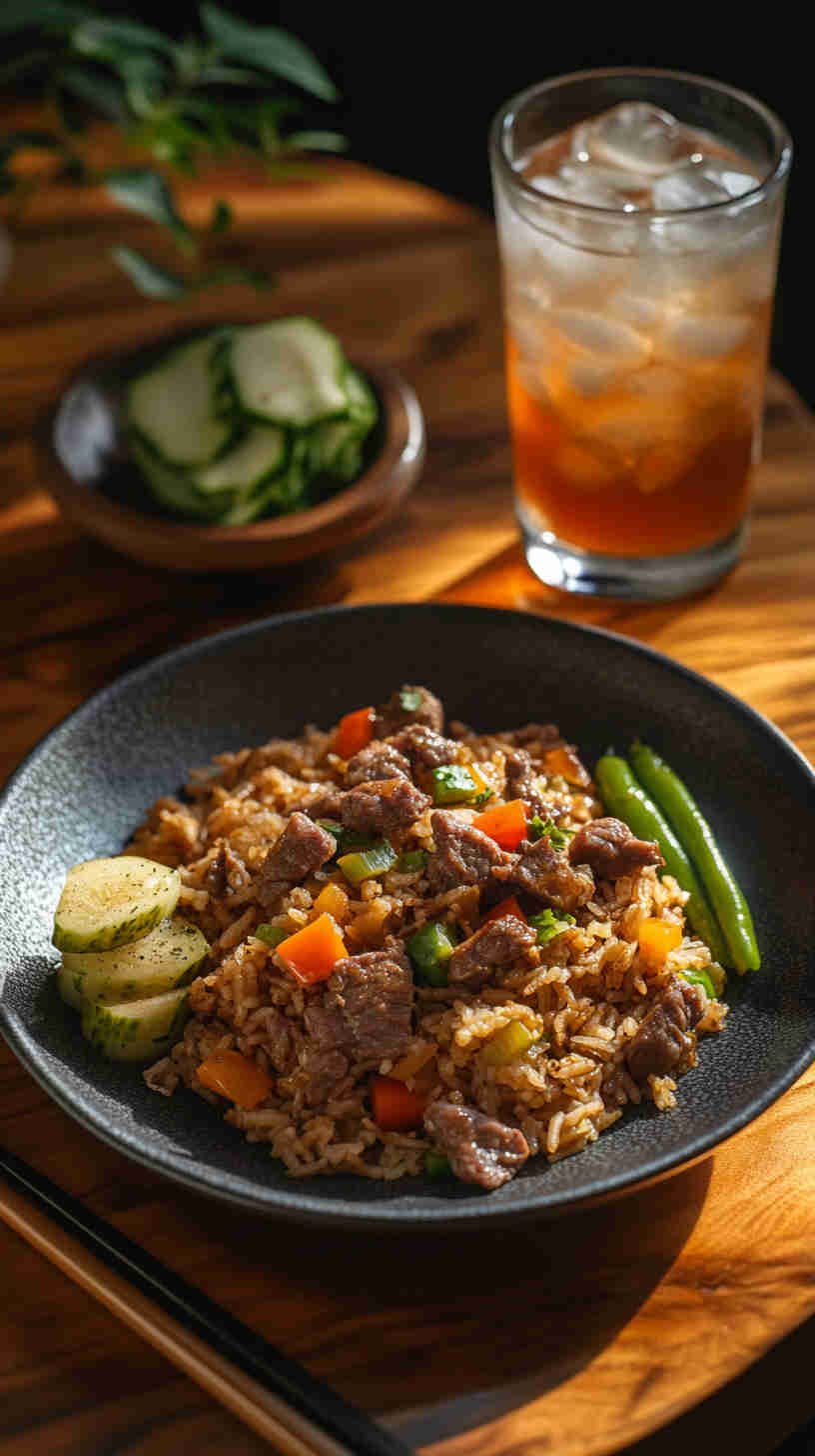 Beef and Bell Pepper Fried Rice