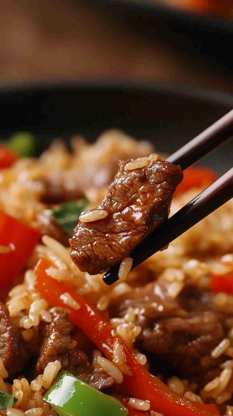 Beef and Bell Pepper Fried Rice