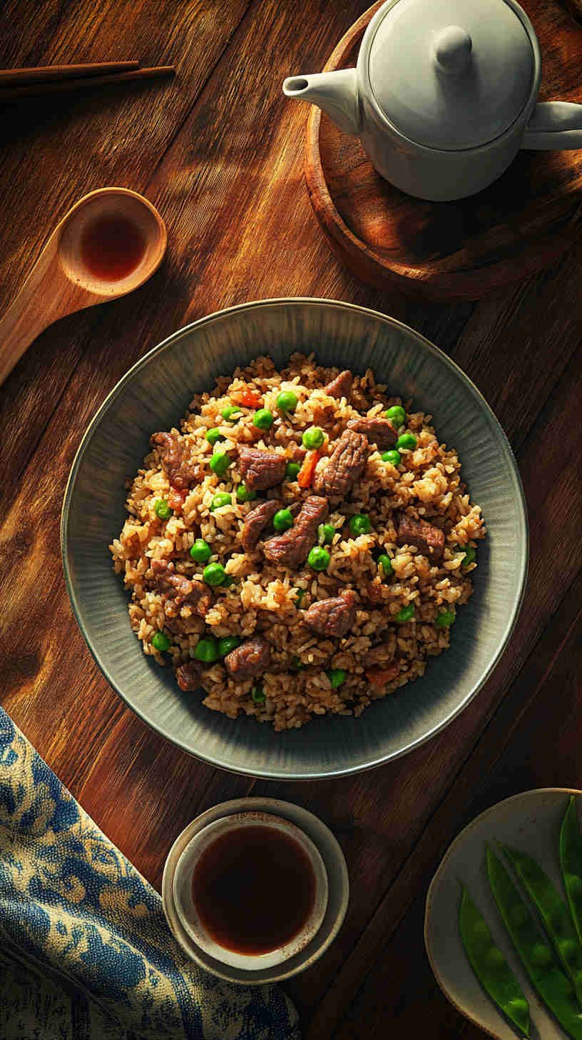Beef and Snow Pea Fried Rice