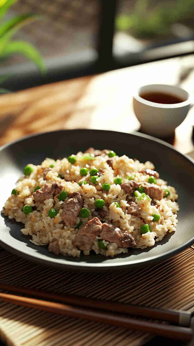 Beef and Snow Pea Fried Rice