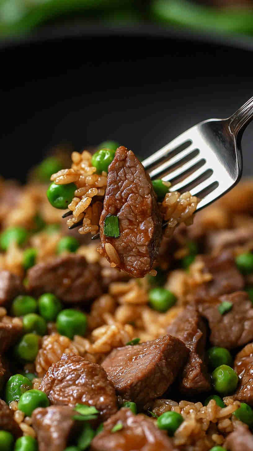 Beef and Snow Pea Fried Rice