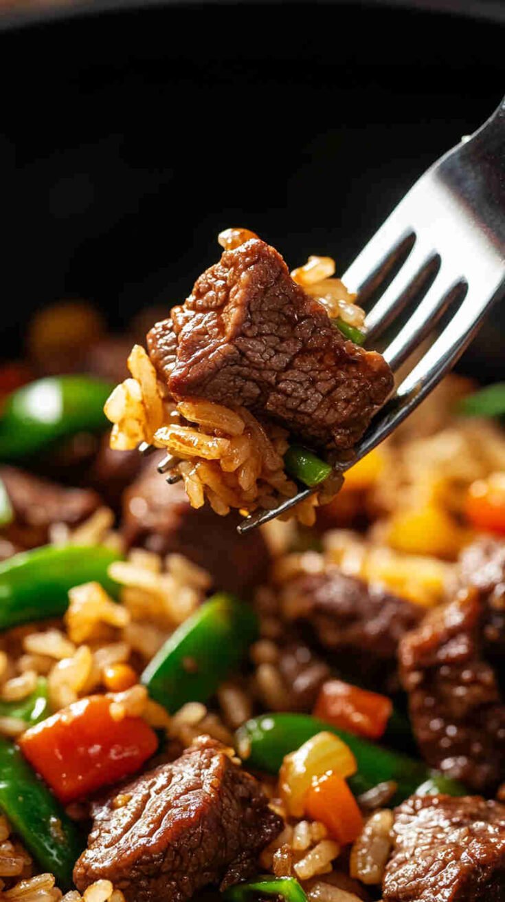 Beef and Snow Pea Fried Rice