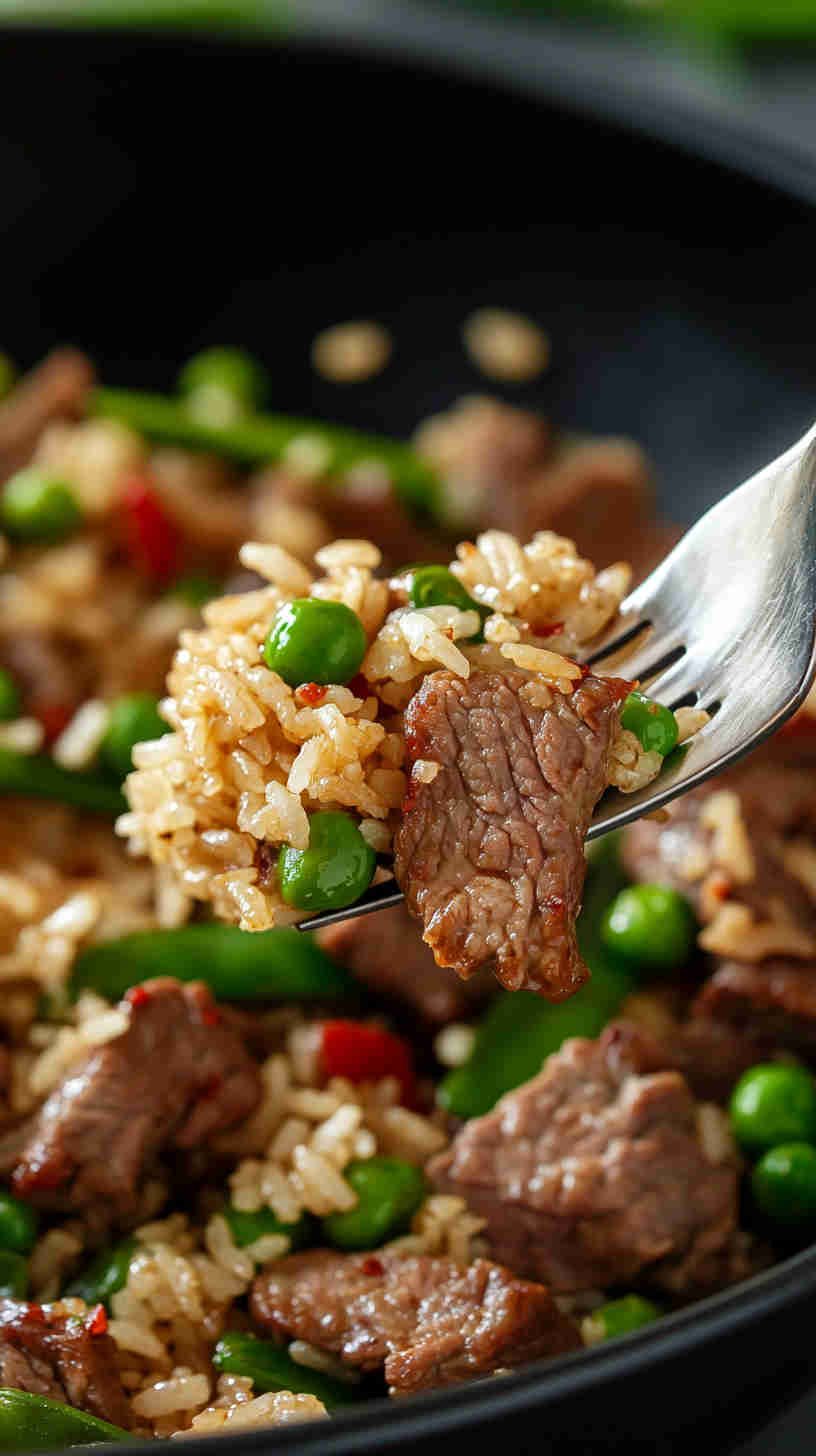 Beef and Snow Pea Fried Rice