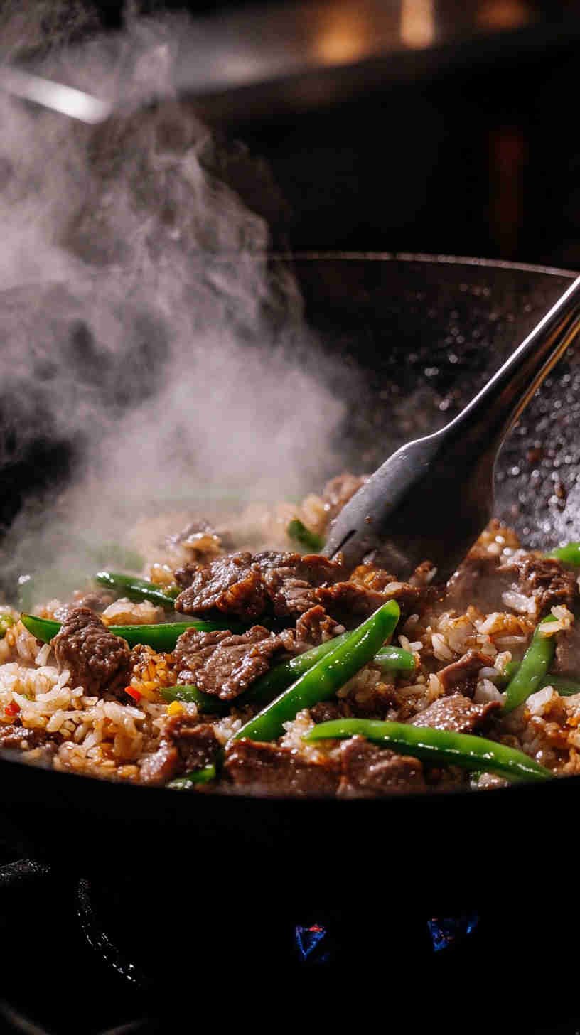 Beef and Snow Pea Fried Rice