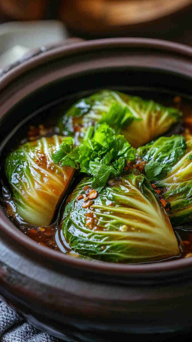 Braised Chinese Cabbage in Oyster Sauce