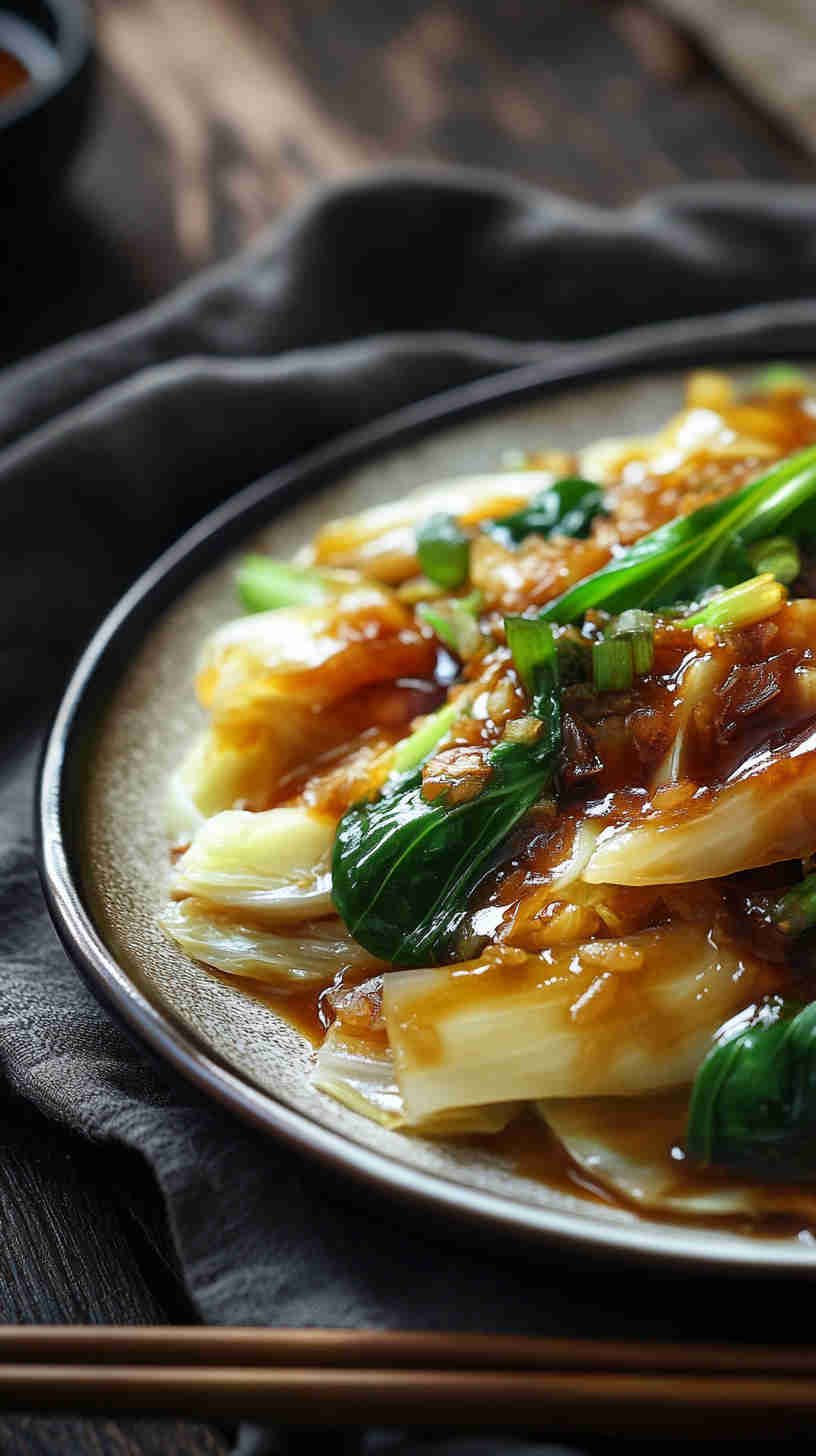 Braised Chinese Cabbage in Oyster Sauce