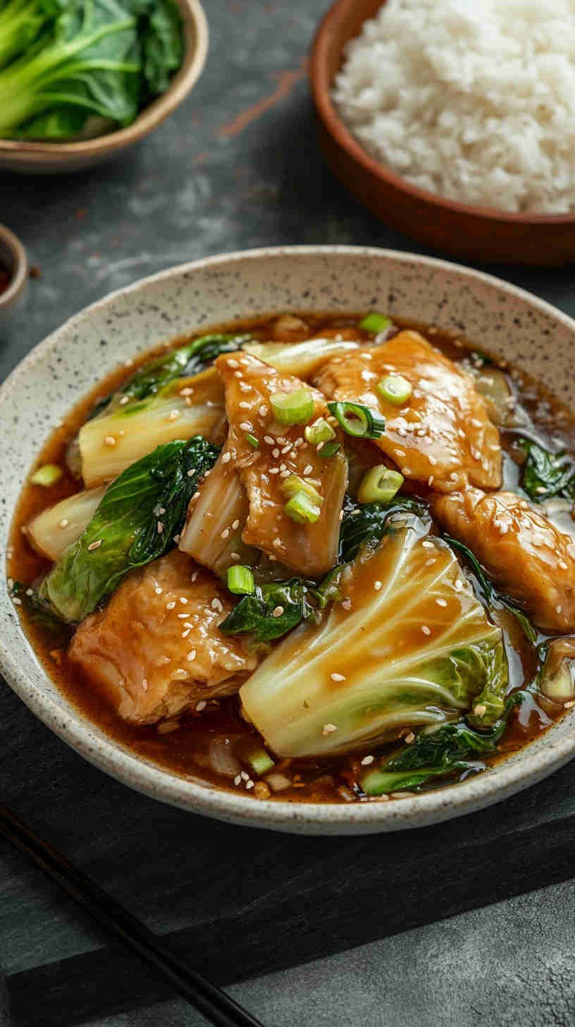 Braised Chinese Cabbage in Oyster Sauce