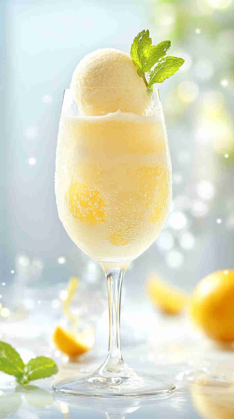 Champagne Sorbet Floats