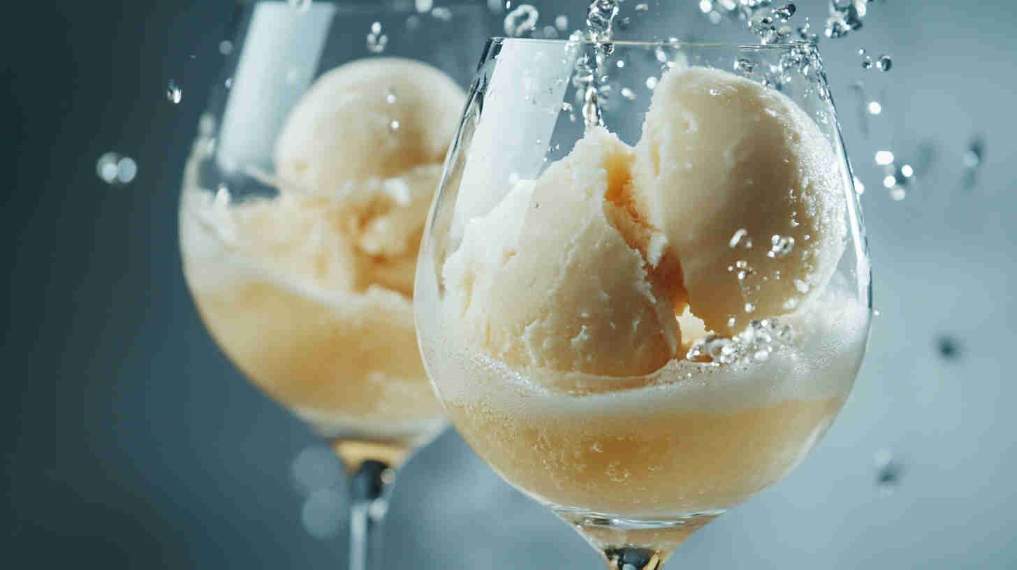 Champagne Sorbet Floats