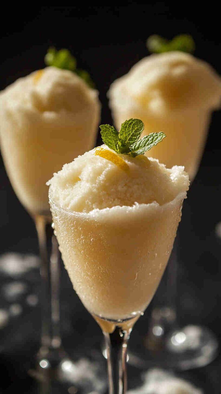 Champagne Sorbet Floats