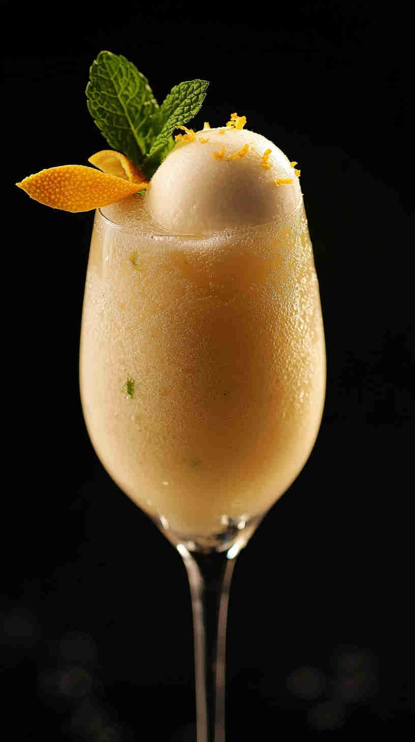 Champagne Sorbet Floats