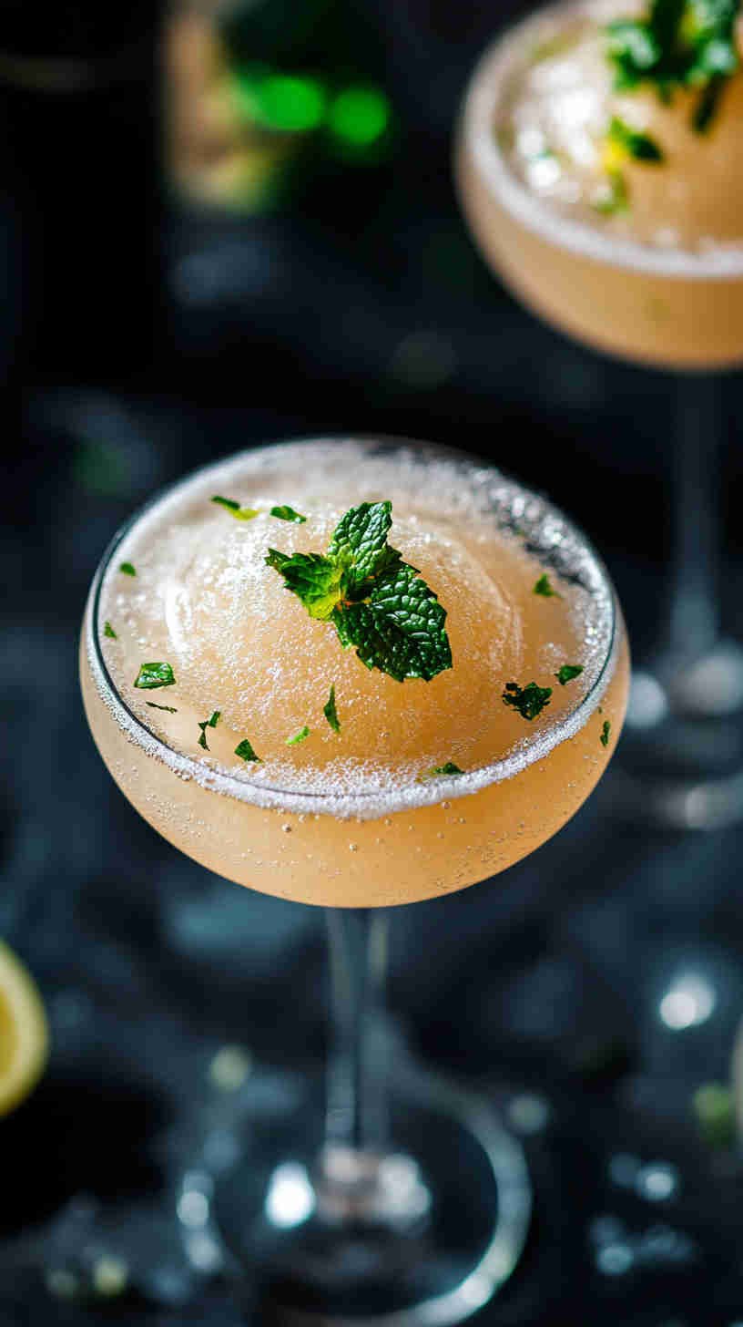 Champagne Sorbet Floats