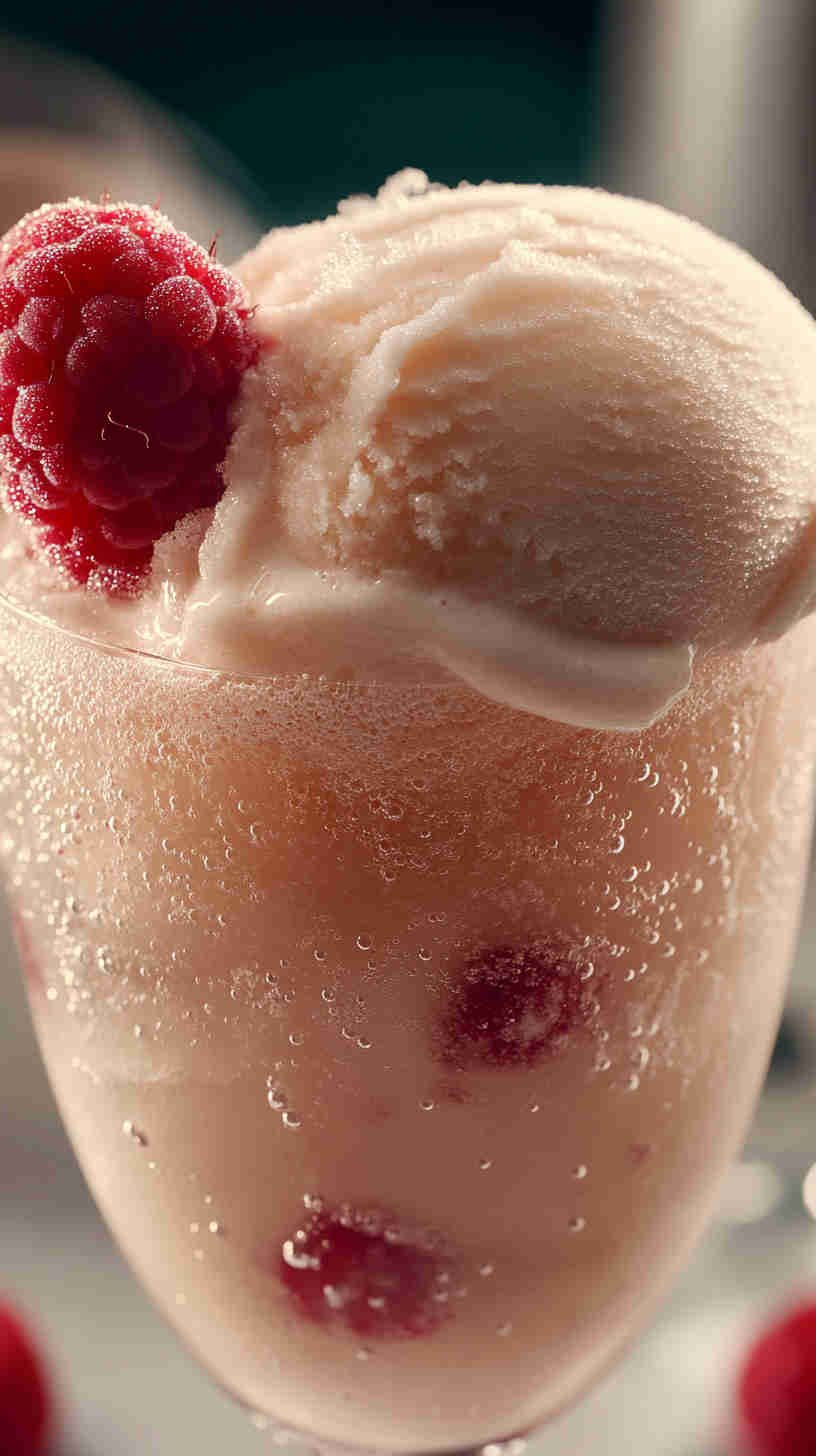 Champagne Sorbet Floats