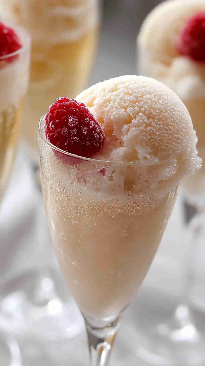 Champagne Sorbet Floats