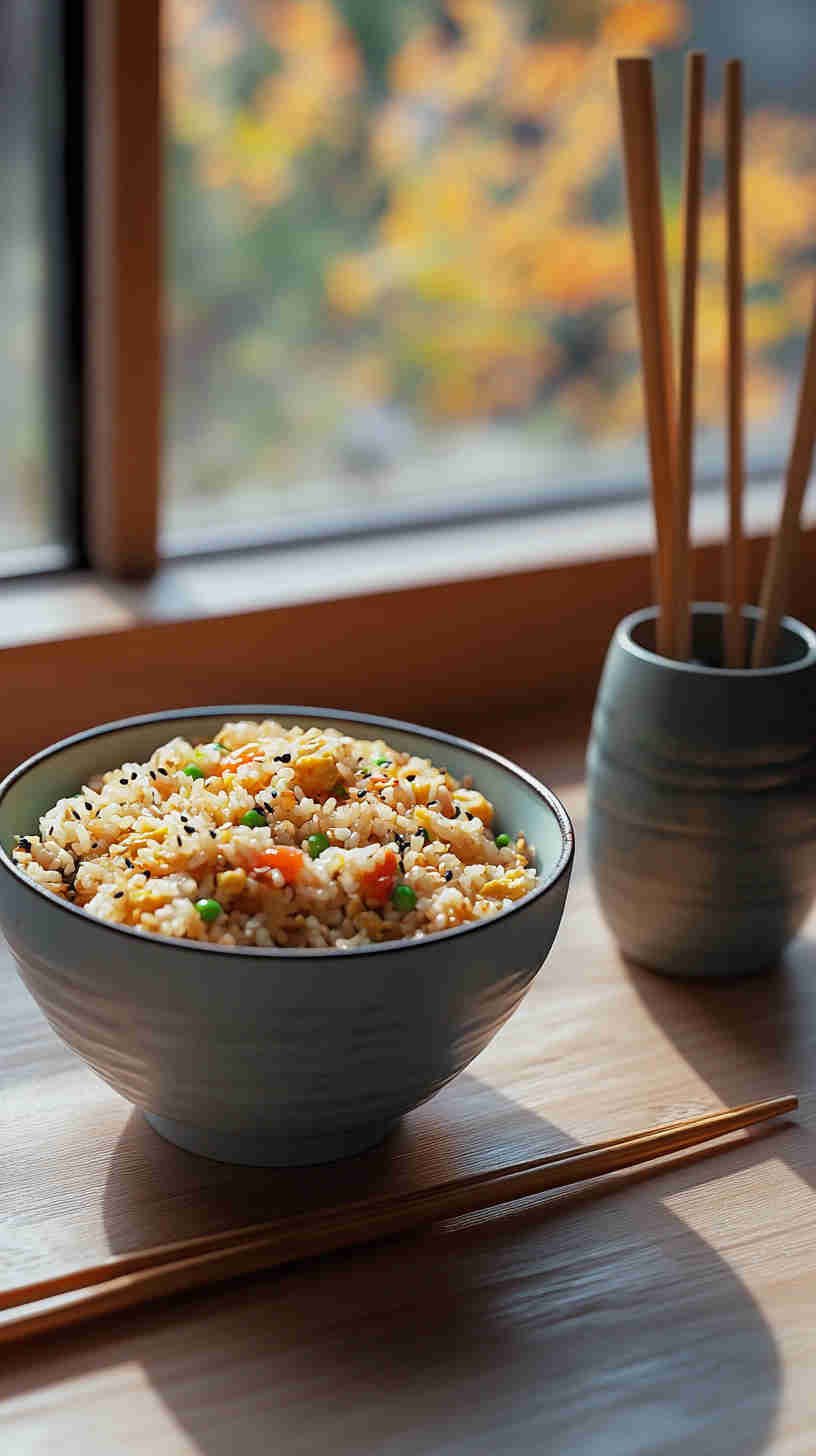 Classic Egg Fried Rice with Soy Sauce