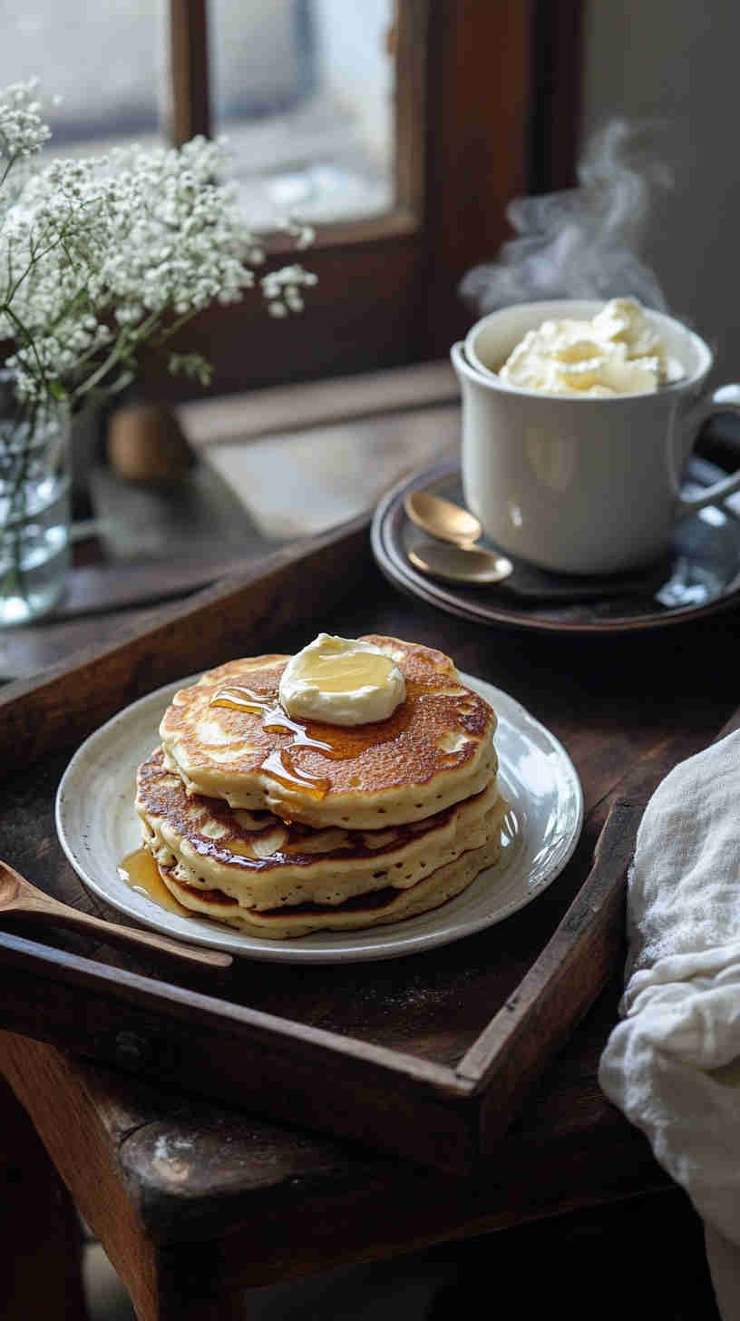 Cottage Cheese Pancakes with Honey