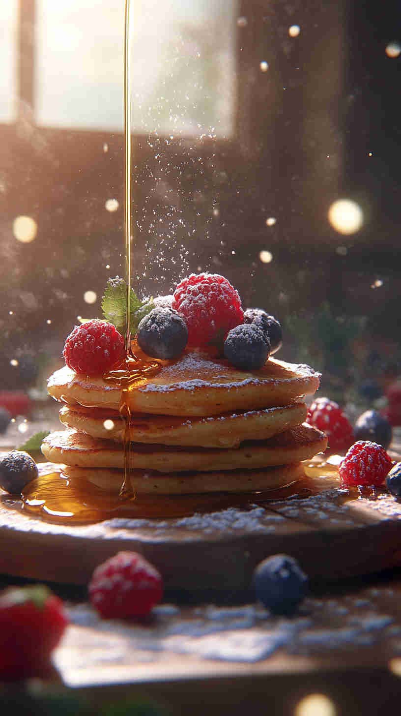 Cottage Cheese Pancakes with Honey