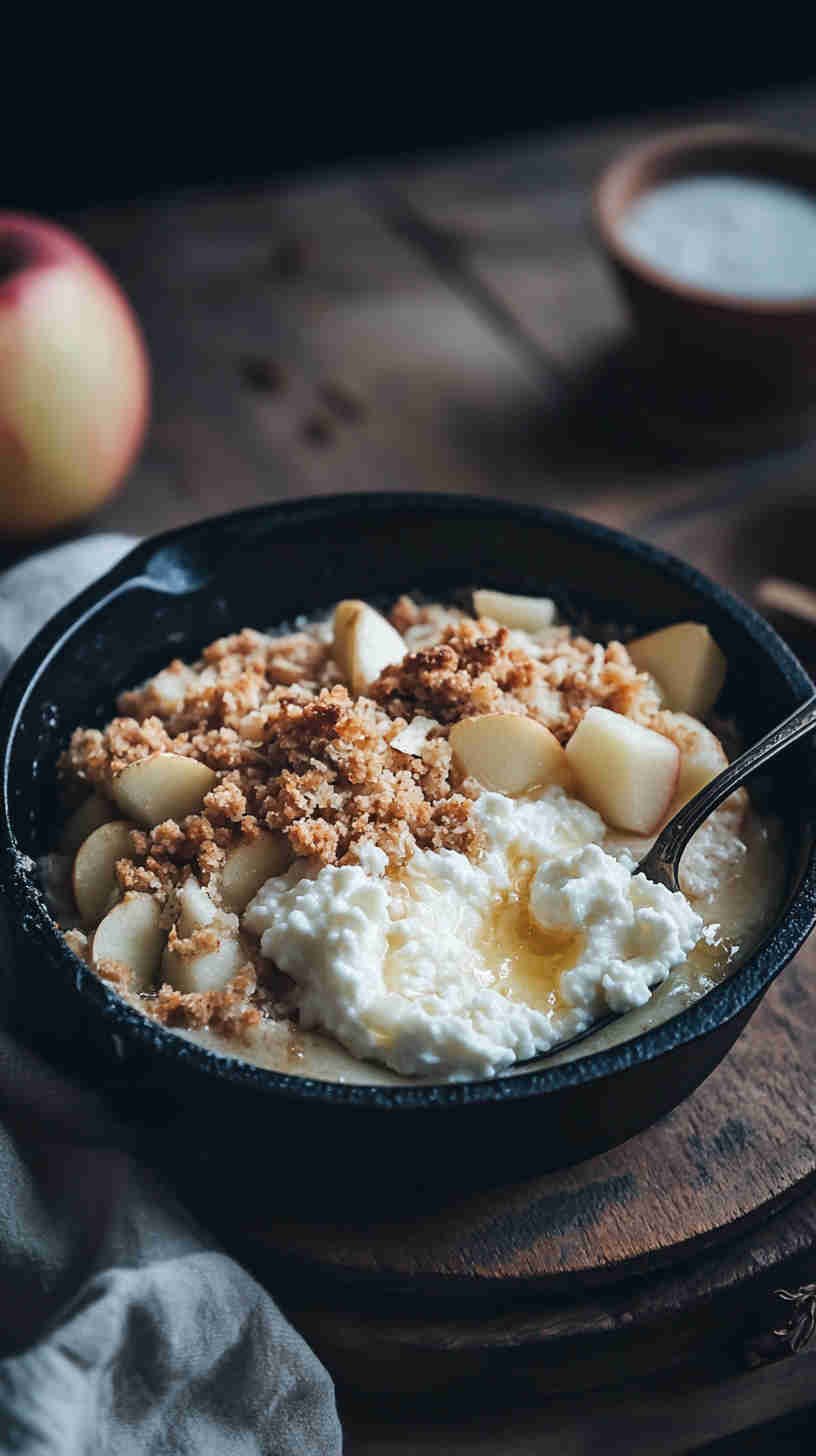 Cottage Cheese and Apple Crumble